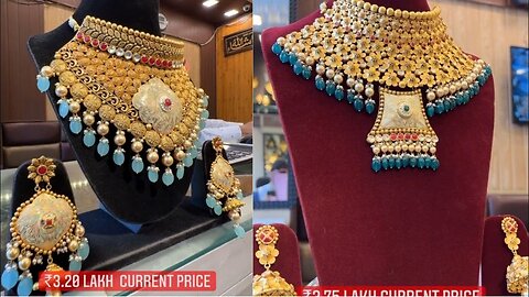 Heavy Gold Necklace Designs with Price!! Bridal jewellery co