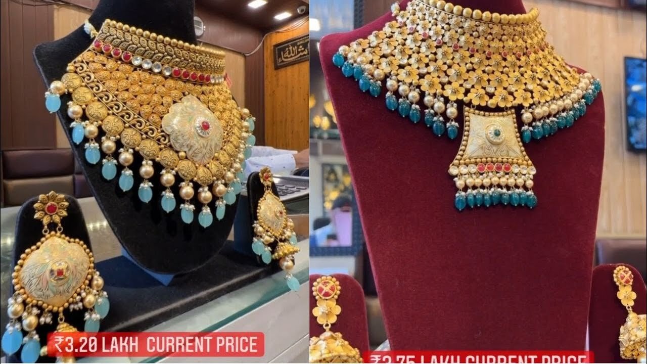 Heavy Gold Necklace Designs with Price!! Bridal jewellery co