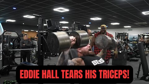 Eddie Hall Tears Triceps with 100KG Dumbbell Shoulder Press! Daily Fit Ep. 10