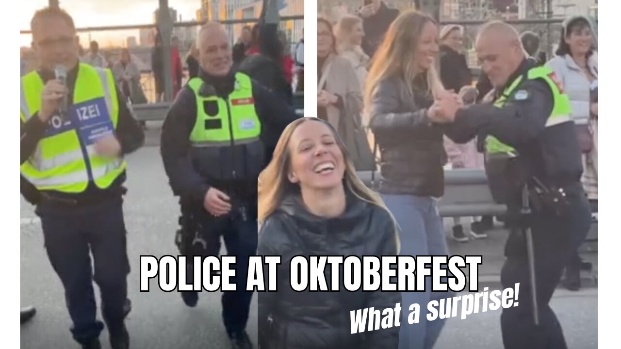 POLICE OFFICER approaches woman during Oktoberfest and what happens next is a huge surprise