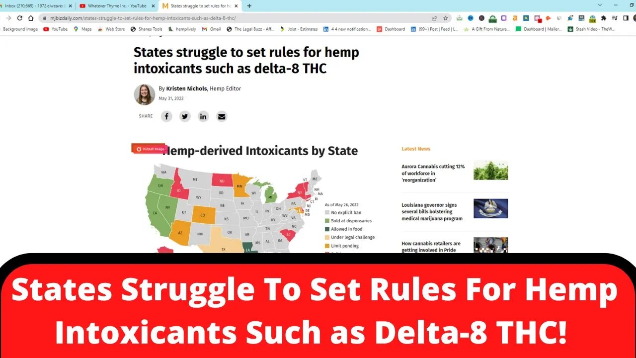 States Struggle To Set Rules For Hemp Intoxicants Such as Delta-8 THC!