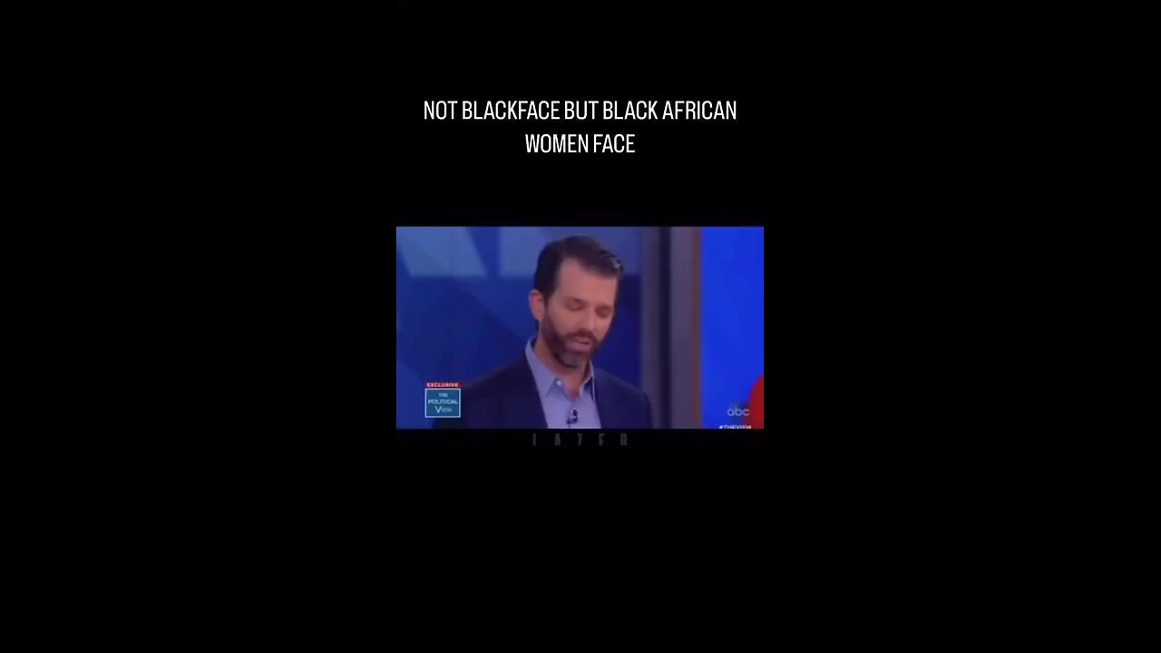 Black face on the view