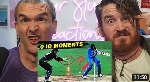 Zero IQ Moments in Cricket REACTION!!