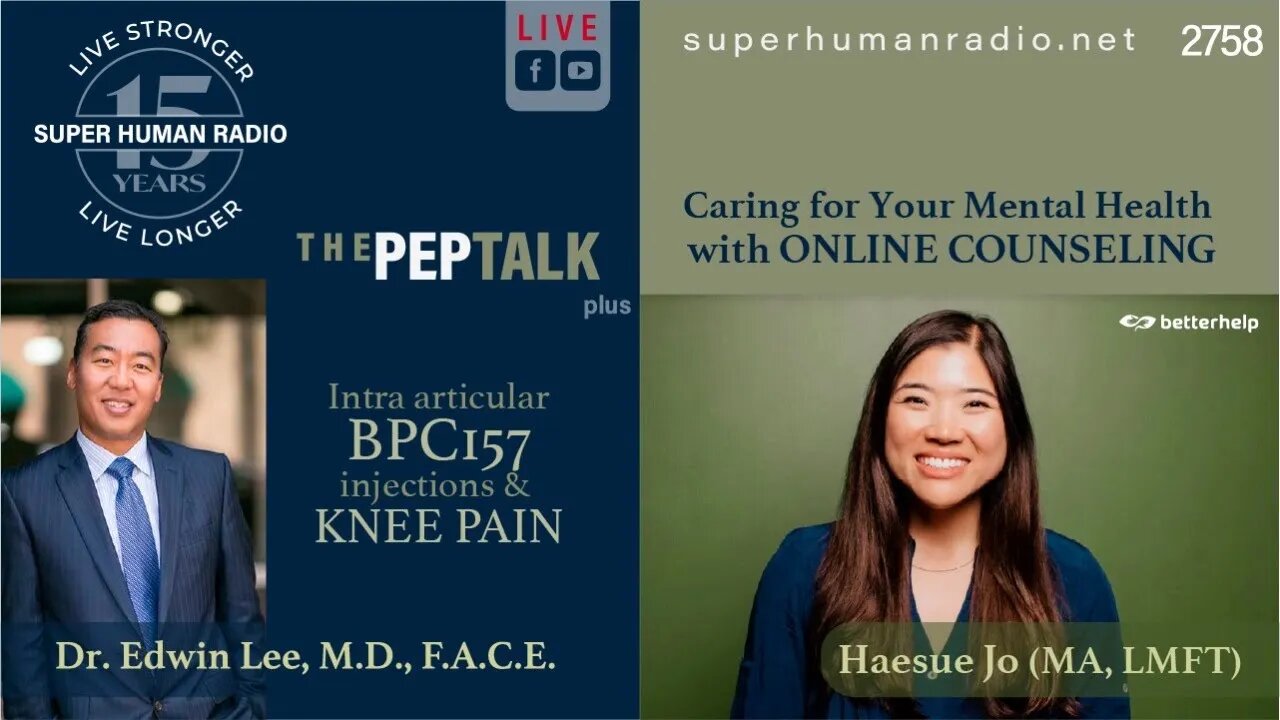 Intra articular BPC-157 Injections & Knee Pain+ Caring for your Mental Health with Online Counseling