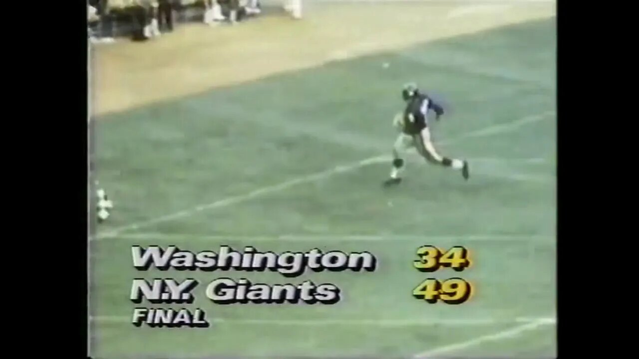 1962-10-28 Washington Redskins vs New York Giants Highlight