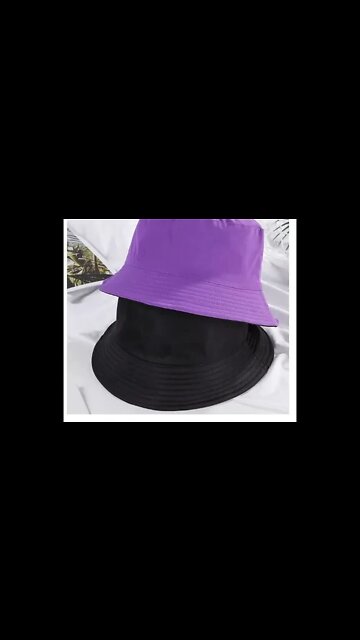 Double-sided Wearing Cap Solid Color Bucket Hat Men Women | Link in the description 👇 to BUY