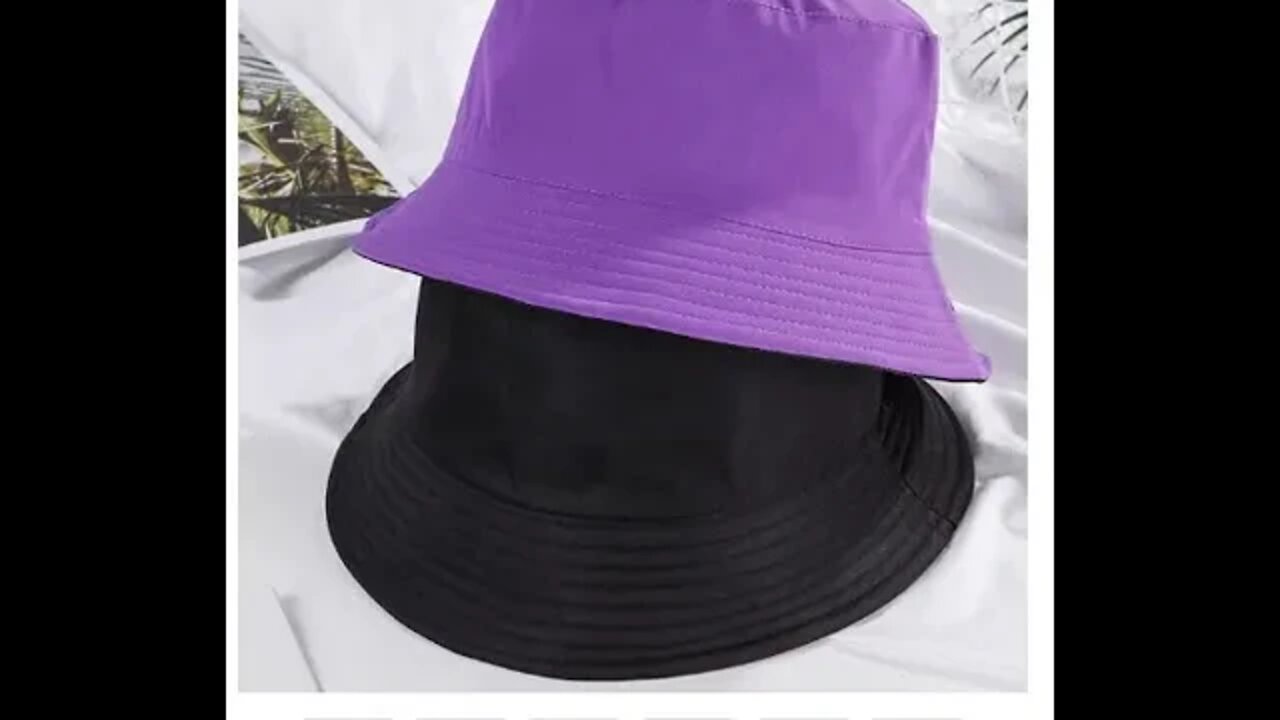 Double-sided Wearing Cap Solid Color Bucket Hat Men Women | Link in the description 👇 to BUY