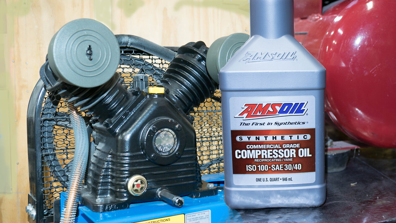 AMSOIL Synthetic Compressor Oil - Changing the oil in 2 air compressors