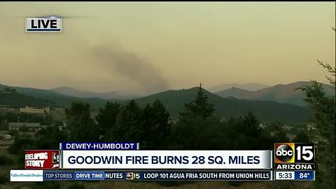 Goodwin Fire burns 18,000 acres: 1% contained, towns evacuated