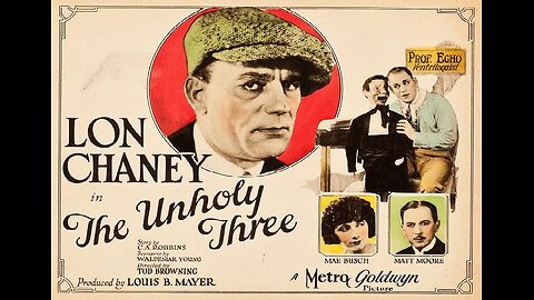 THE UNHOLY THREE 1925 By Tod Browning with Lon Chaney FULL MOVIE #89 AFI BEST SILENT FILMS