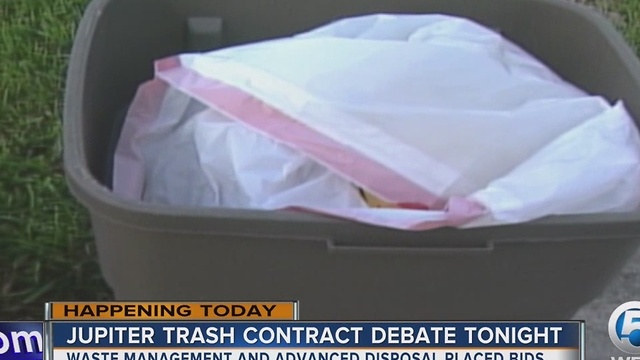 Jupiter trash contract up for debate Wednesday