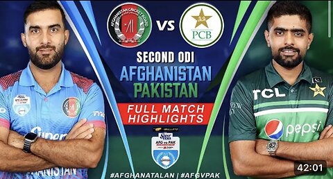 Afghanistan vs Pakistan 2nd ODI highlightes