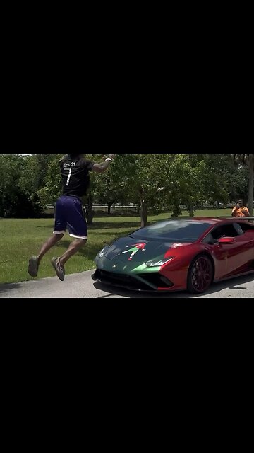 IShowSpeed Jumps Over His Lamborghini😱