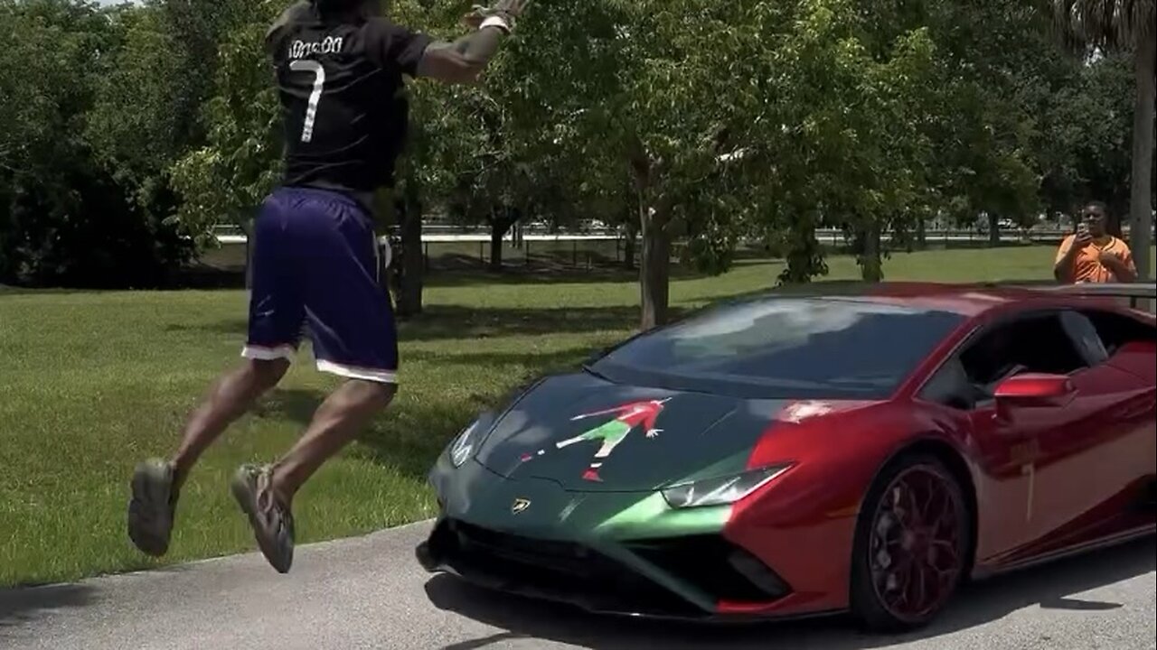 IShowSpeed Jumps Over His Lamborghini😱