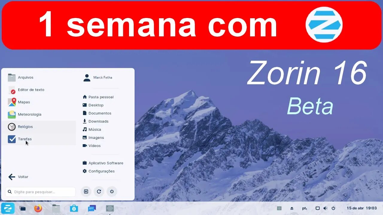 Usando o Linux Zorin 16 por 1 semana. Mesmo sendo Beta foi como se estivesse usando a versão estável