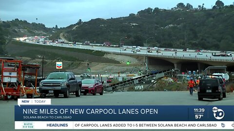 North County commute could be easier thanks to new carpool lanes