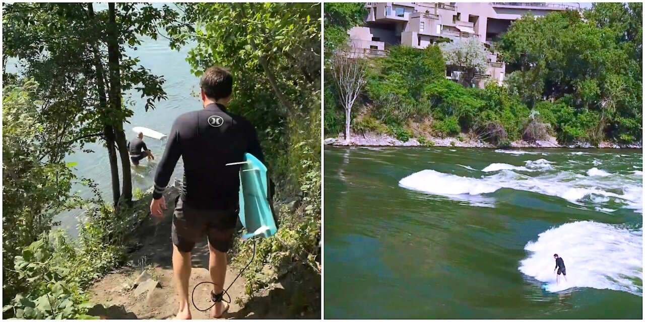 Surfing Montreal's Hidden Endless Wave (VIDEO)