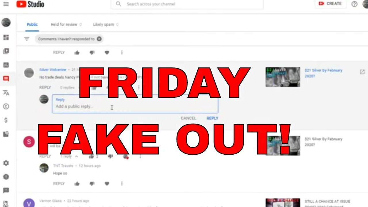 Friday Night FAKE Livestream: Gold & Silver WITHOUT.....