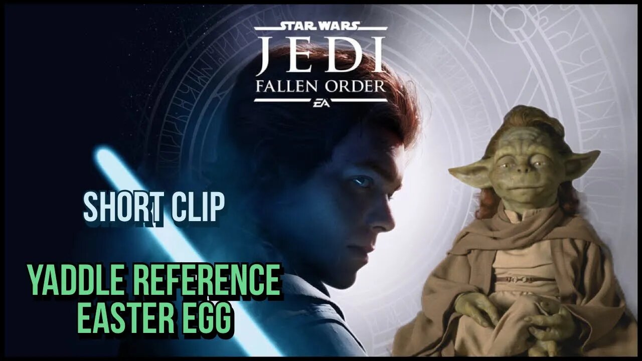 StarWars Jedi Fallen Order - Easter egg short clip! (Yaddle reference)