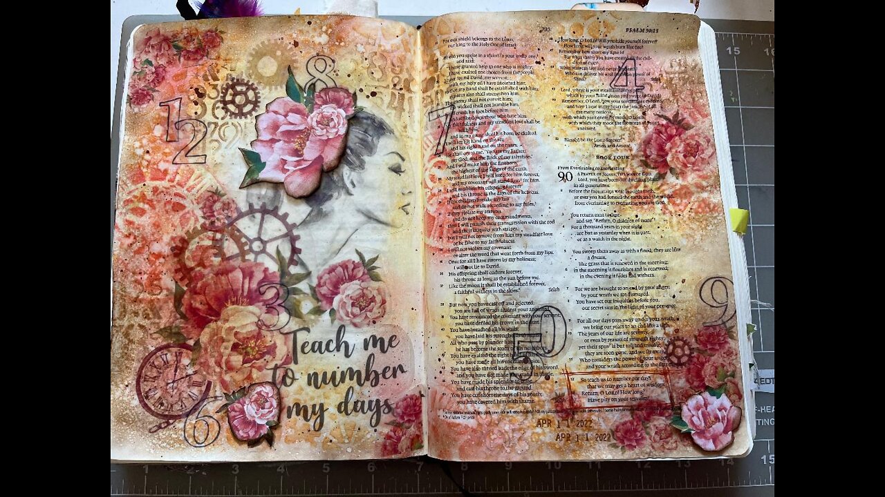 Let's Bible Journal Psalm 90 (from Lovely Lavender Wishes)