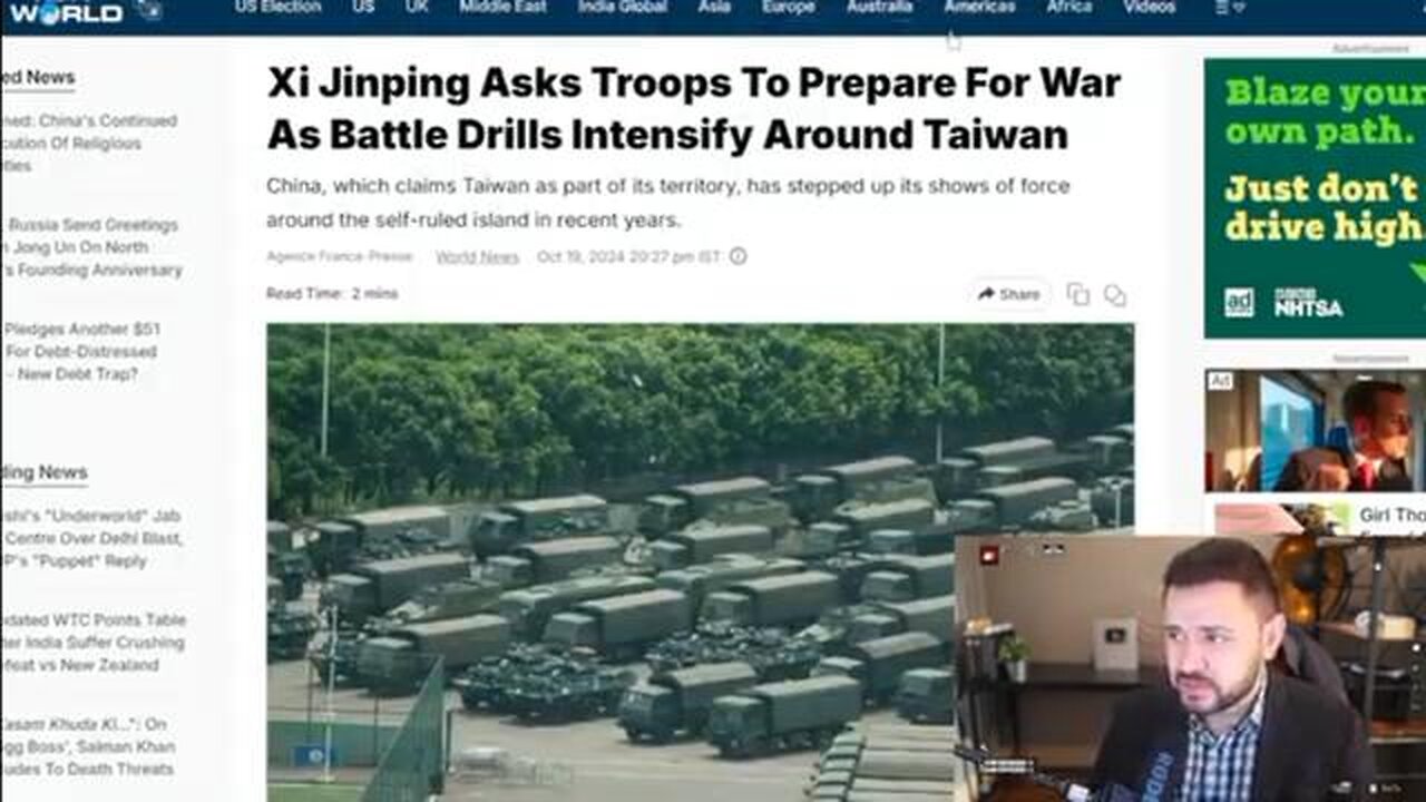 BREAKING: CHINA TELLS ARMY TO PREPARE FOR WAR