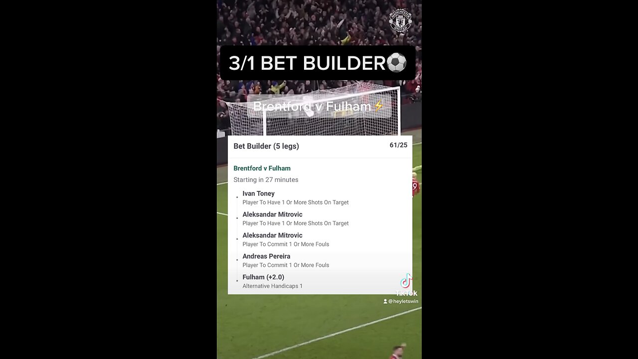 3/1 Football Bet Builder⚽️🏆