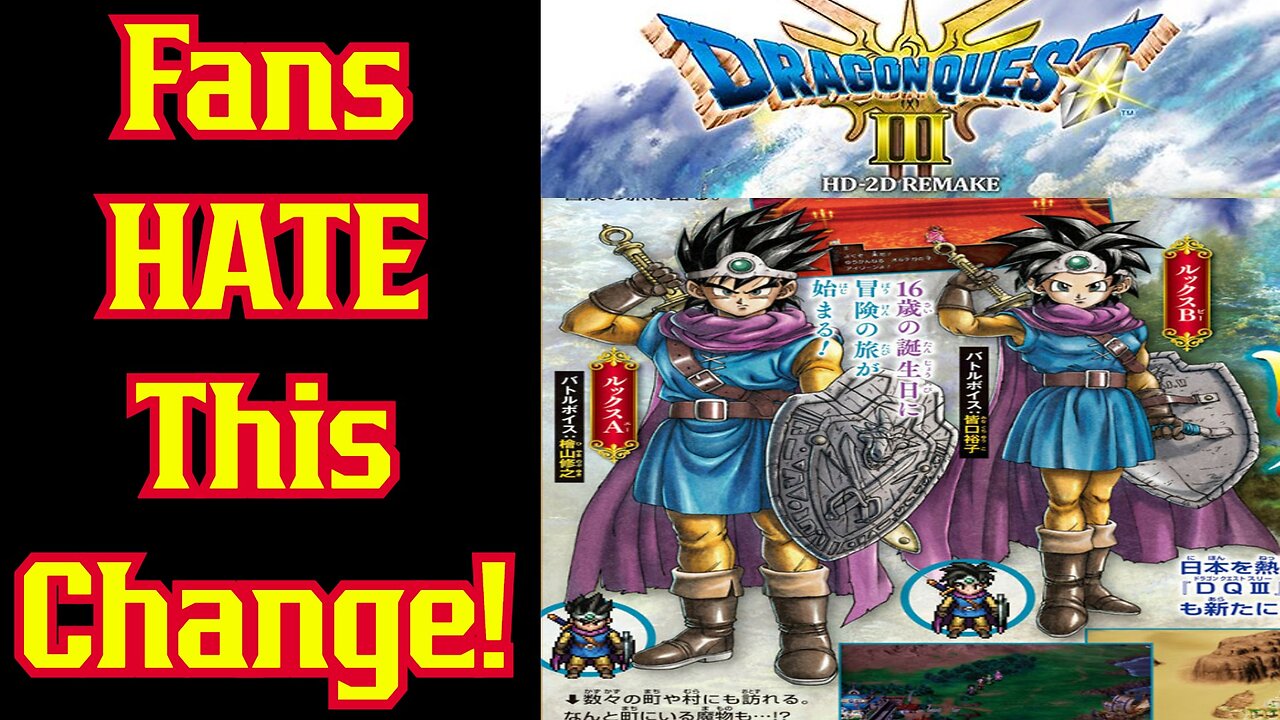 "Square Enix" Gets ROASTED By Fans After Dragon Quest 3 HD Remake Reveals Remove Gendered Characters