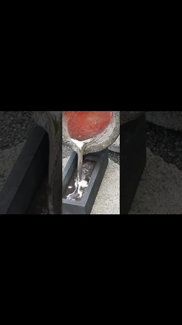Pouring Molten Metal into ingots #shorts #fyp #asmr #relaxing