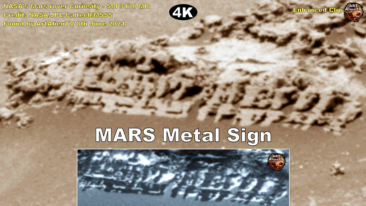 MARS Metal Sign Found: Alphabet Letters ? ArtAlienTV 4K