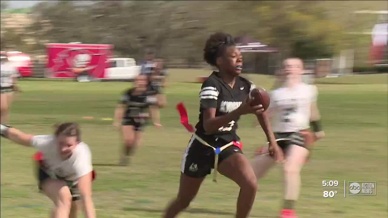 Bucs hold biggest girls flag football tournament