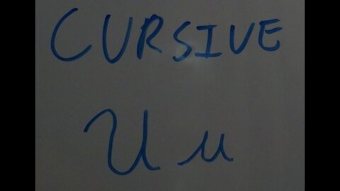 How Do You Write The Cursive Letter U