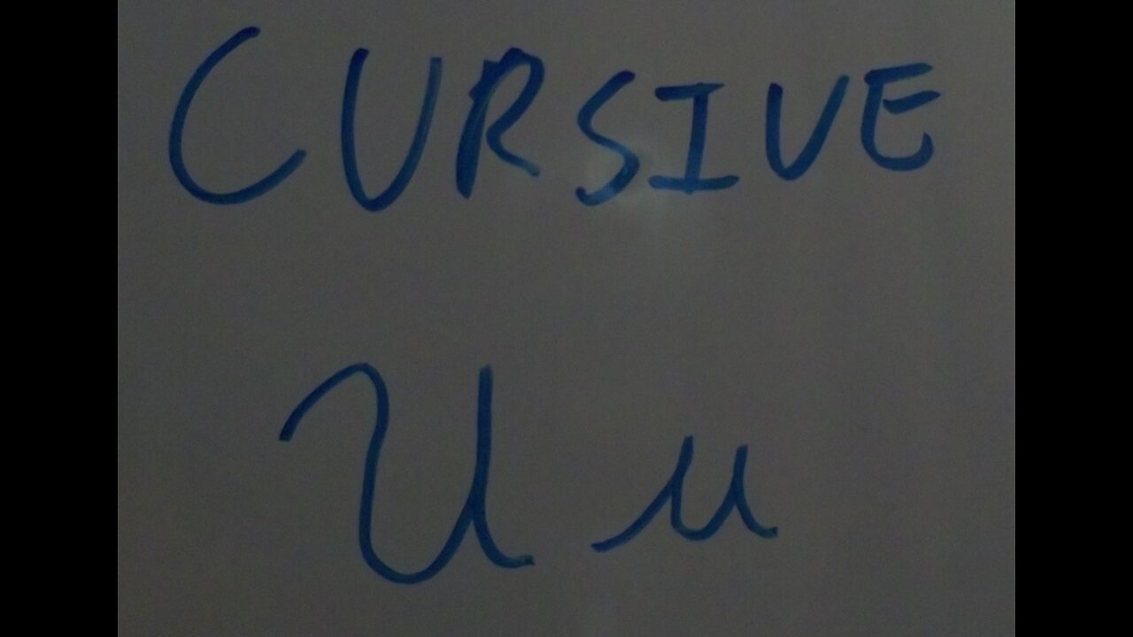 How Do You Write The Cursive Letter U