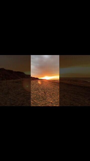 Golden sunset in the evening