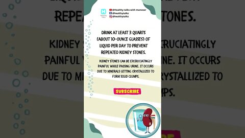 Drink Enough Water To Prevent Repeated Kidney Stones.#shorts #viral