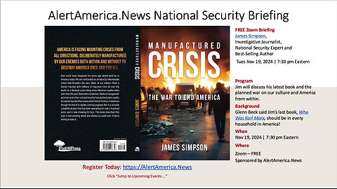 AlertAmerica.News Presents Author James Simpson