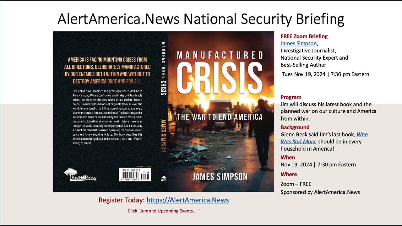 AlertAmerica.News Presents Author James Simpson