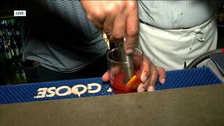 Making drinks at Bert's Bar & Grill