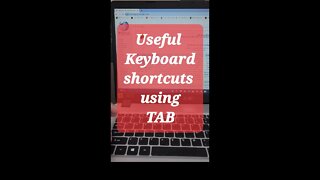 Useful keyboard shortcuts using TAB #shorts #youtubeshorts
