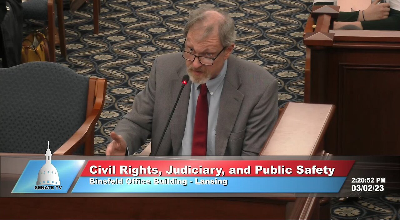Testimony before the Michigan State Senate Judiciary Committee on Proposed Gun Control Laws