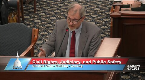 Testimony before the Michigan State Senate Judiciary Committee on Proposed Gun Control Laws