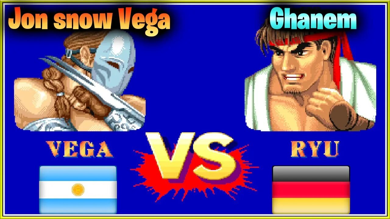 Street Fighter II': Champion Edition (Jon snow Vega Vs. Ghanem) [Argentina Vs. Germany]
