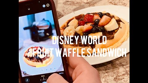 Disney World Fruit Waffle Sandwich
