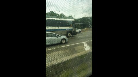 Bus ride on mta NYC transit express bus route x63 queens to Manhattan