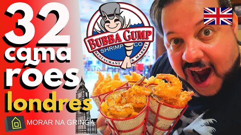 Onde comer um 🍤Camarão GIGANTE em Londres - BUBBA GUMP - Morar na Gringa (camarao empanado coxinha)