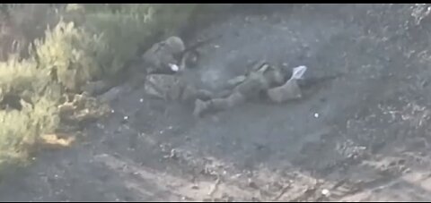 Robotyne, Ukraine : Armed Forces of Ukraine (AFU) in close-range battle