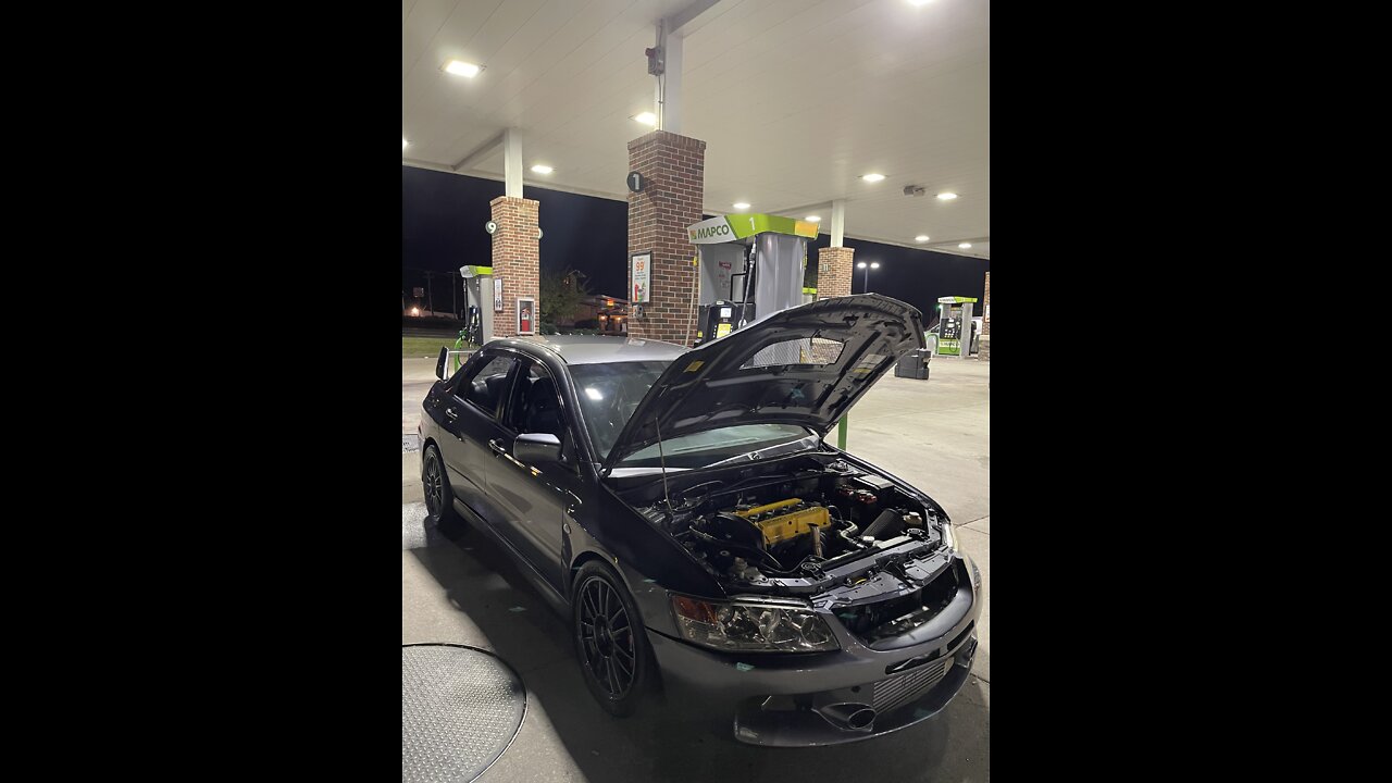 Evo 9 frighting for traction