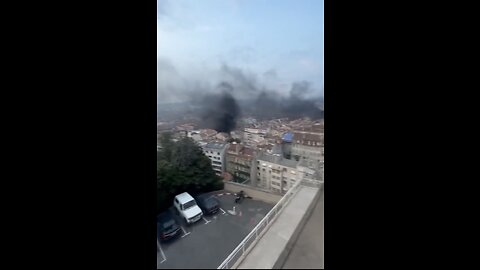 An aerial view of the riots in Marseille France 🇫🇷