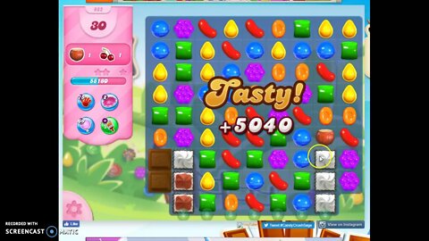 Candy Crush Level 982 Audio Talkthrough, 2 Stars 0 Boosters