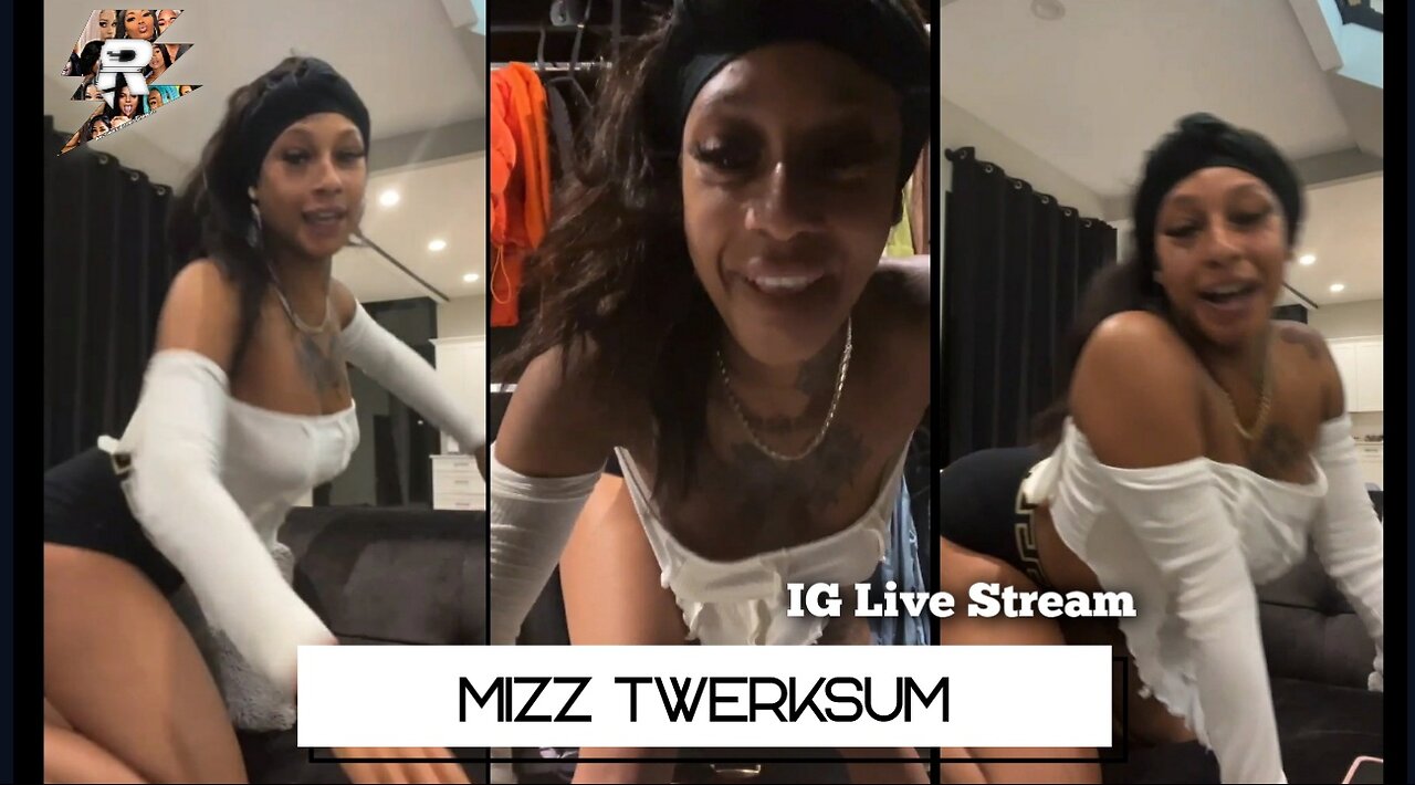 Mizz Twerksum Twerking in booty shorts