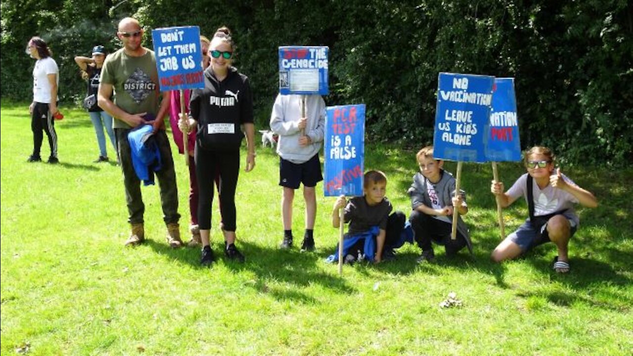 Protest against vaccine passports: Crawley 7th August 2021 - Part 2